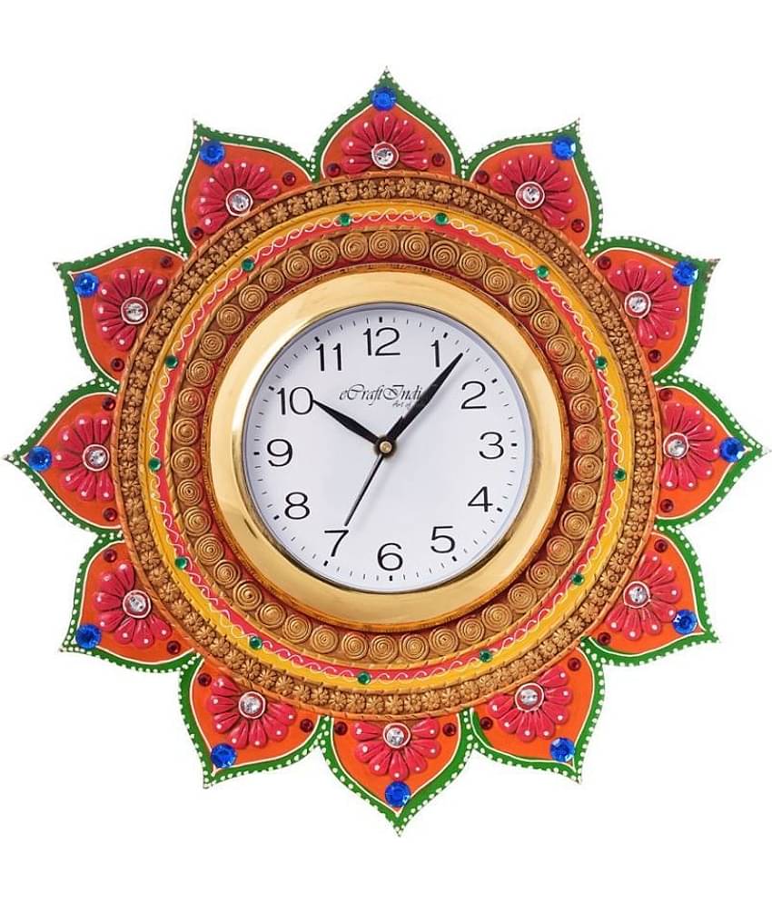 eCraftIndia Circular Analog Wall Clock -
