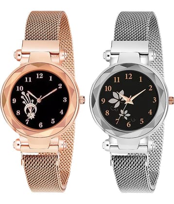 MIVAAN Gold Stainless Steel Analog Womens Watch