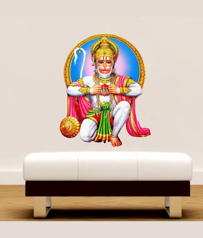 Decor Villa HANUMANJI Religious & Inspirational Sticker ( 45 x 58 cms )