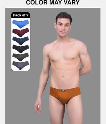 Dollar Lehar Super Combed Cotton Mens Brief - Pack of 7 - (Colour May Vary)