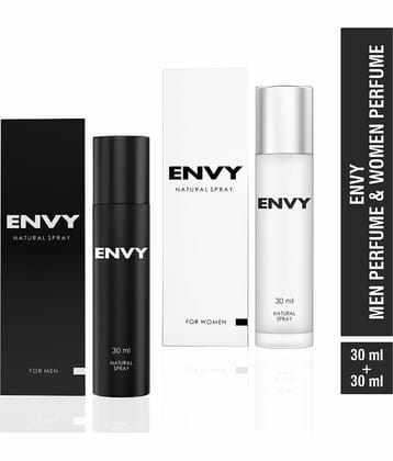 Envy Natural Spray Perfume Premium & Long Lasting Eau de Parfum For Men&Women 30ml Each (Pack of 2)