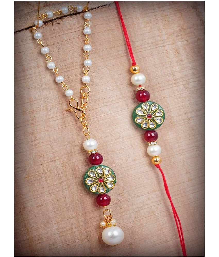 JFL - Jewellery For Less Green Bracelet ( Pack of 2 )