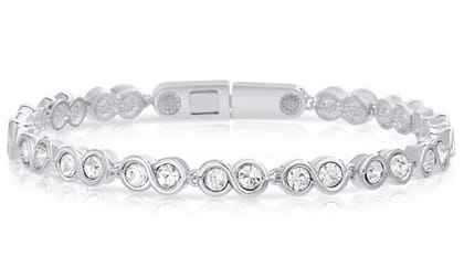 Infinity Tennis Bracelet made with Swarovski Crystals