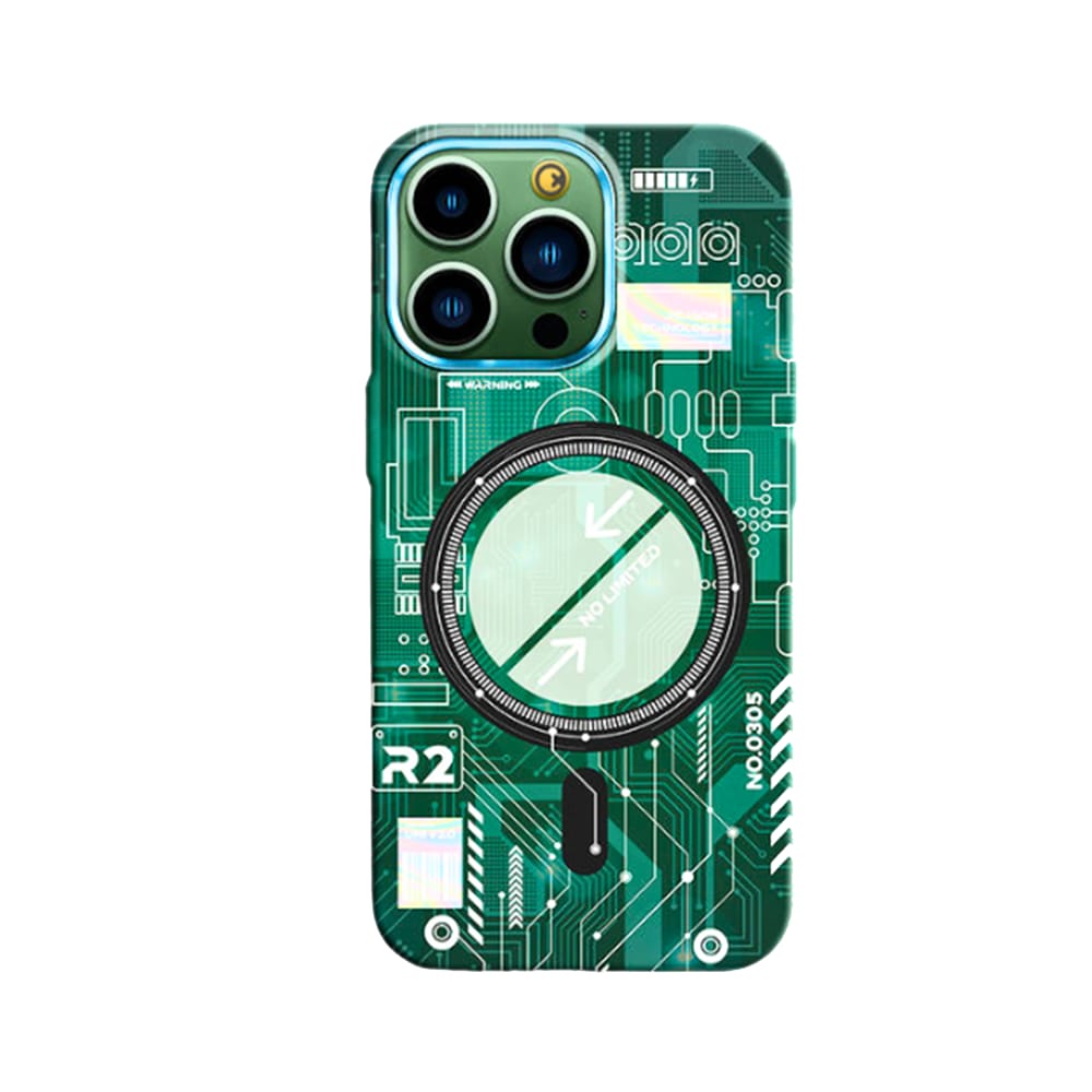 Oscar - Fluorescent Luminous Magnetic MagSafe iPhone Case - Green-iPhone 12 Pro