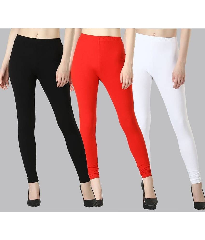 FnMe - Multicolor Cotton Women's Leggings ( Pack of 3 )