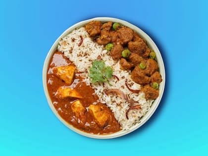 Kadhai Chicken, Soya Masala Sabzi And Jeera Pulao Plus