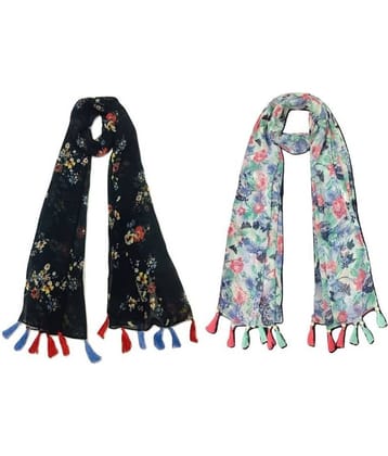 stolevilla Multi Printed Poly Cotton Yarn Stoles