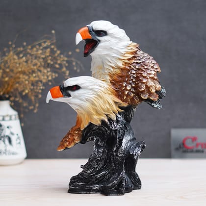 Colorful Eagle Head Statues Bird Figurines Decorative Showpiece