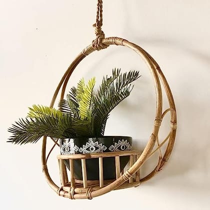 Rattan Cane Plant Pot Holder | Natural Finish | Pack Of 1 Rattan Cane Plant Pot Holder | Natural Finish | Pack Of 1