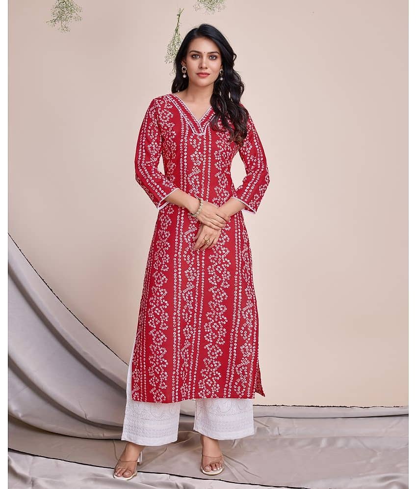 MOJILAA Linen Printed Straight Women's Kurti - Black ( Pack of 1 )