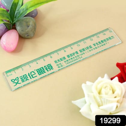 Premium Transparent Plastic Scale 15cm (1 Pc)