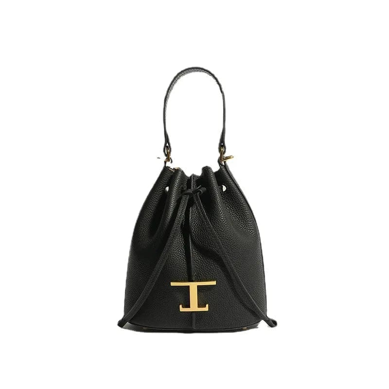 Autumn&Winter New First Layer Cowhide High Quality Handbag Oem Women Genuine Leather Bag Luxury Bucket Bags Yellow Hand Bag