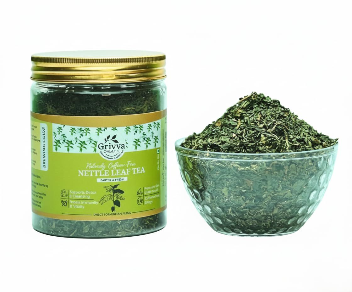 Grivva Organic Nettle Leaf Tea, Naturally Caffeine Free, 100% Pure, Supports Detox & Cleansing, Rich in Minerals