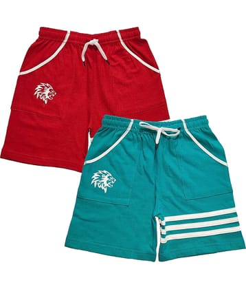atlans Pack of 2 Cotton Blend Shorts For Boys ( Multi Color )