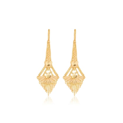 Gold-Plated Jhumka  Earrings | Traditional & Trendy Bridal Jewelry