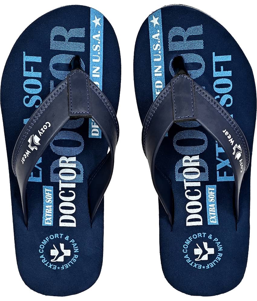 Cozy Wear - Blue Men's Thong Flip Flop