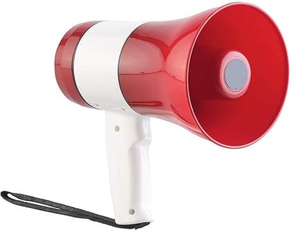 SmartCam 30 Watts Handheld Megaphone with Recorder USB and Memory Card Input for Announcing; Talk; Record; Play; Siren; Music with Battery and Charger