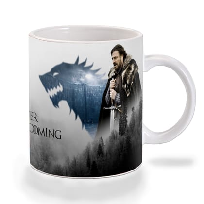 Multicolor Game Of Thrones Ned Wolf Winter Is Coming Ceramic Mug