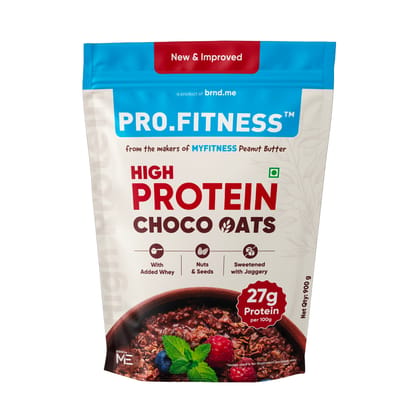 Pro.Fitness High Protein Chocolate Oats | Dark Chocolate | Healthy Oats With Nuts, Seeds & Added Whey Pro.Fitness High Protein Chocolate Oats | Dark Chocolate | Healthy Oats With Nuts, Seeds & Added Whey - 375g