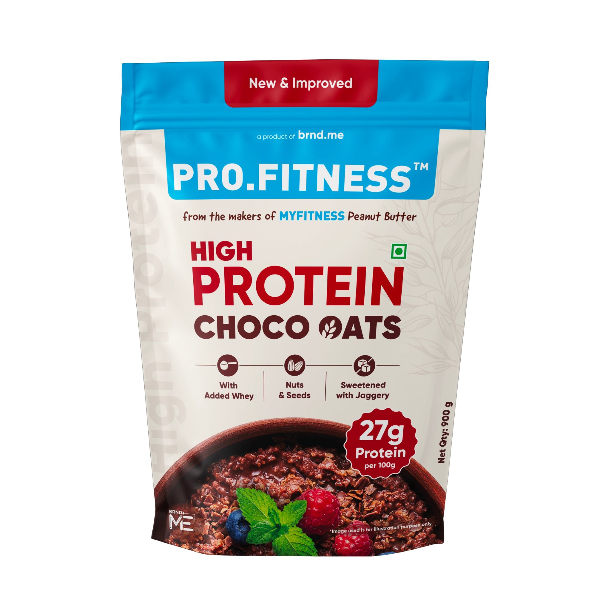 Pro.Fitness High Protein Chocolate Oats | Dark Chocolate | Healthy Oats With Nuts, Seeds & Added Whey Pro.Fitness High Protein Chocolate Oats | Dark Chocolate | Healthy Oats With Nuts, Seeds & Added Whey - 375g