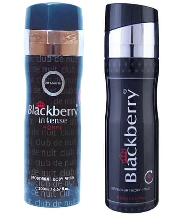 St Louis - BLACK BERRY INTENSE,  BLACK BERRY Deodorant Spray for Men,Women 400 ml ( Pack of 2 )