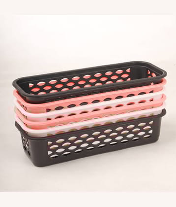 Anshri Multicolor Plastic Storage Racks ( Pack of 5 )