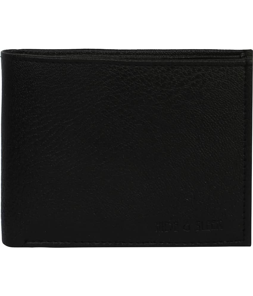 Hide&Sleek - Black PU Men's Regular Wallet ( Pack of 1 )
