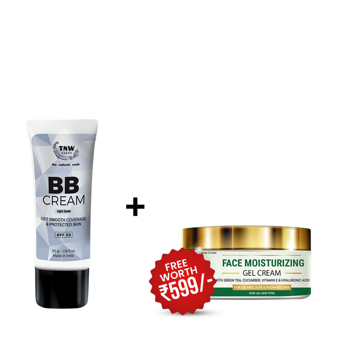 BUY BB CREAM, GET FACE MOISTURIZING GEL CREAM FREE-Light shade