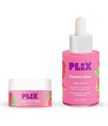 The Plant Fix Plix 10% Vitamin C Guava Face Serum & Guava Under-Eye Gel For Reducing Dark Circles (2 Items in the set)