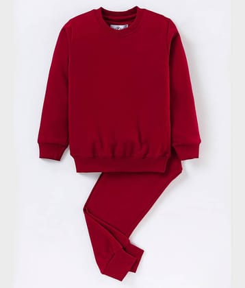 Nite Flite Pack of 1 Boys 100% Cotton Nightsuit Set ( Red )