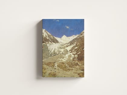 FURNISHUB The glacier on the way from Kashmir to Ladakh (1875) | Famous Artwork wall painting | Himalayan Premium Canvas Painting | Wrapped Canvas wall art decor