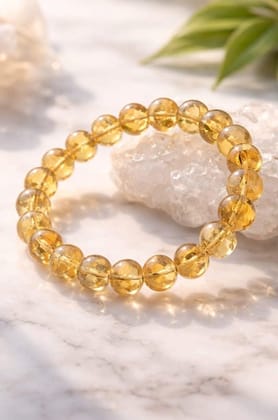 Natural Crystal 8mm Citrine Bracelet (Yellow)-PID64906 Natural Crystal 8mm Citrine Bracelet (Yellow)-PID64906