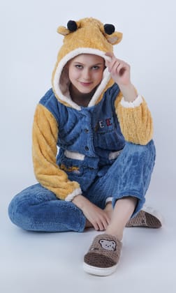 Imported Winter Nightsuite Heavy Stuff Dress for Girls-S