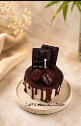 Chocolate cake candle