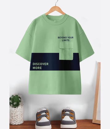 CODEZ Pack of 1 Boys Cotton T-Shirt ( Light Green )