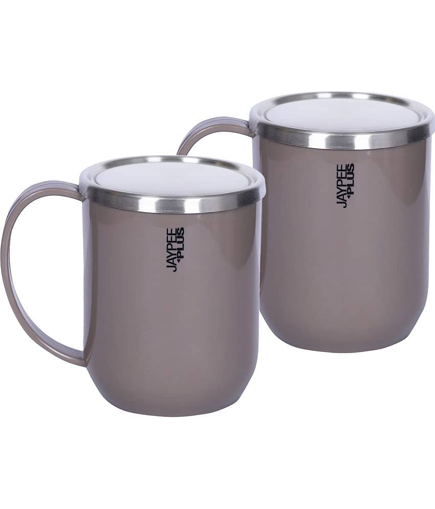 Jaypee Plus CUPSHUP MUG Solid Stainless Steel Milk Mug 800 mL ( Pack of 2 )