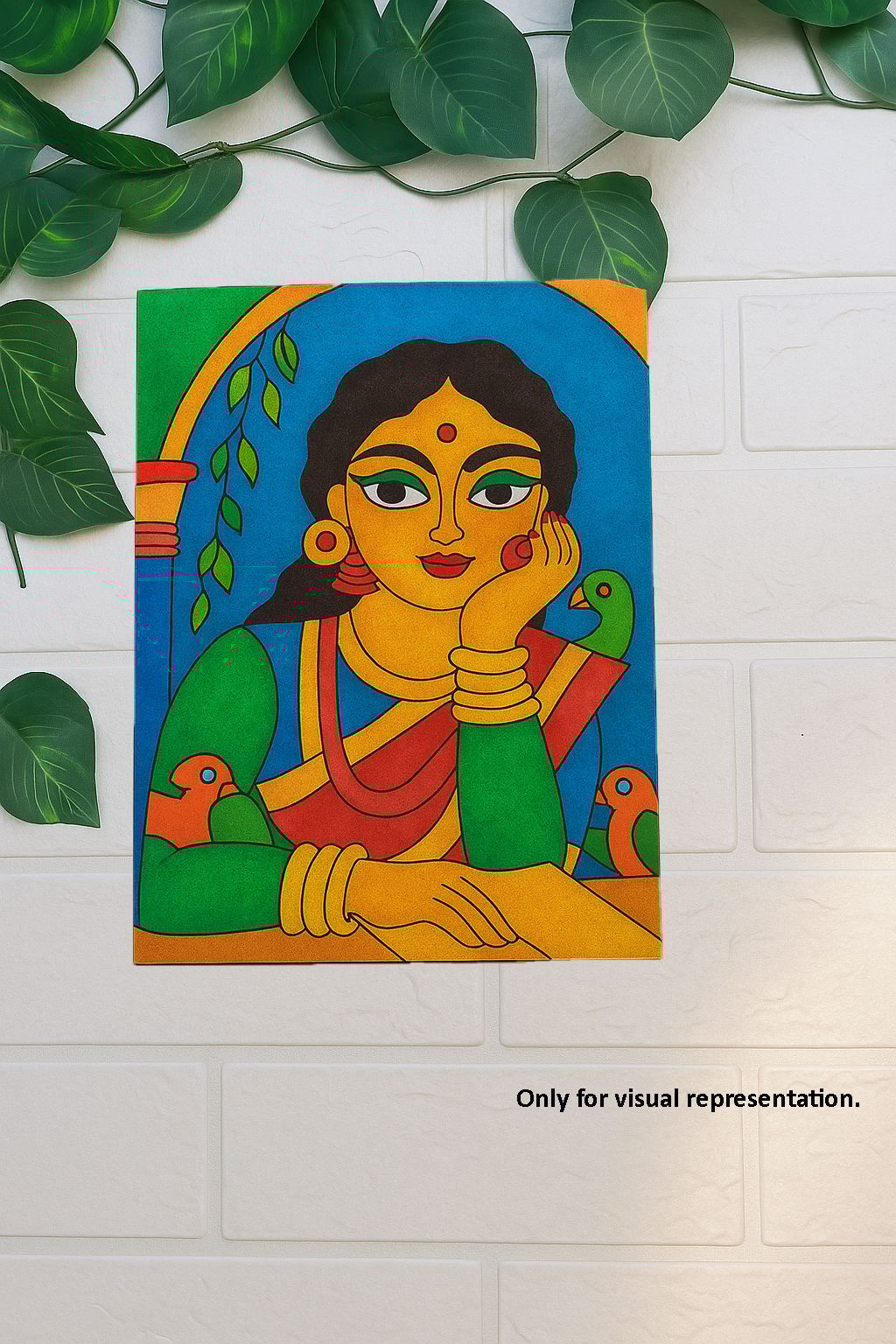 Dbeautify's MDF Woman with Birds Traditional Painting – DIY