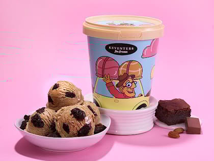 Mocha Almond Fudge Brownie Ice Cream [750 Ml Hand Scooped Family Pack]