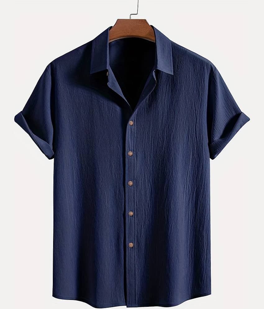 AAPSKA Poly Cotton Regular Fit Self Design Half Sleeves Men's Casual Shirt - Green ( Pack of 1 )