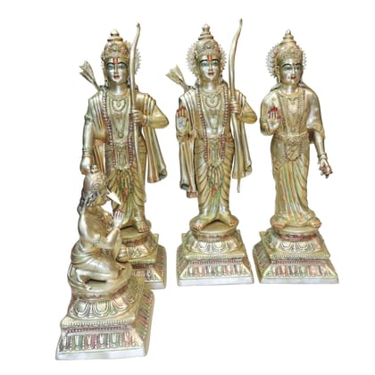 Brass Ram Darbar God Idol | Home Mandir Decorative Brass Murti, Height : 45.5 Inch (BSMAS131 P)