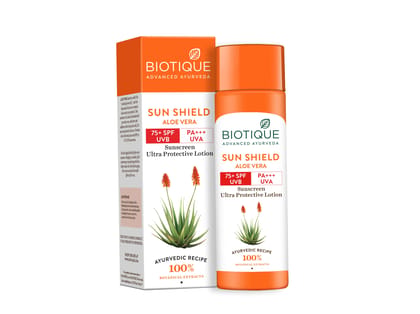 Biotique Sun Shield Aloe Vera 75+SPF Sunscreen Lotion 190ml