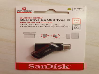 SanDisk C6 128GB Dual Pendrive USB+Type C 