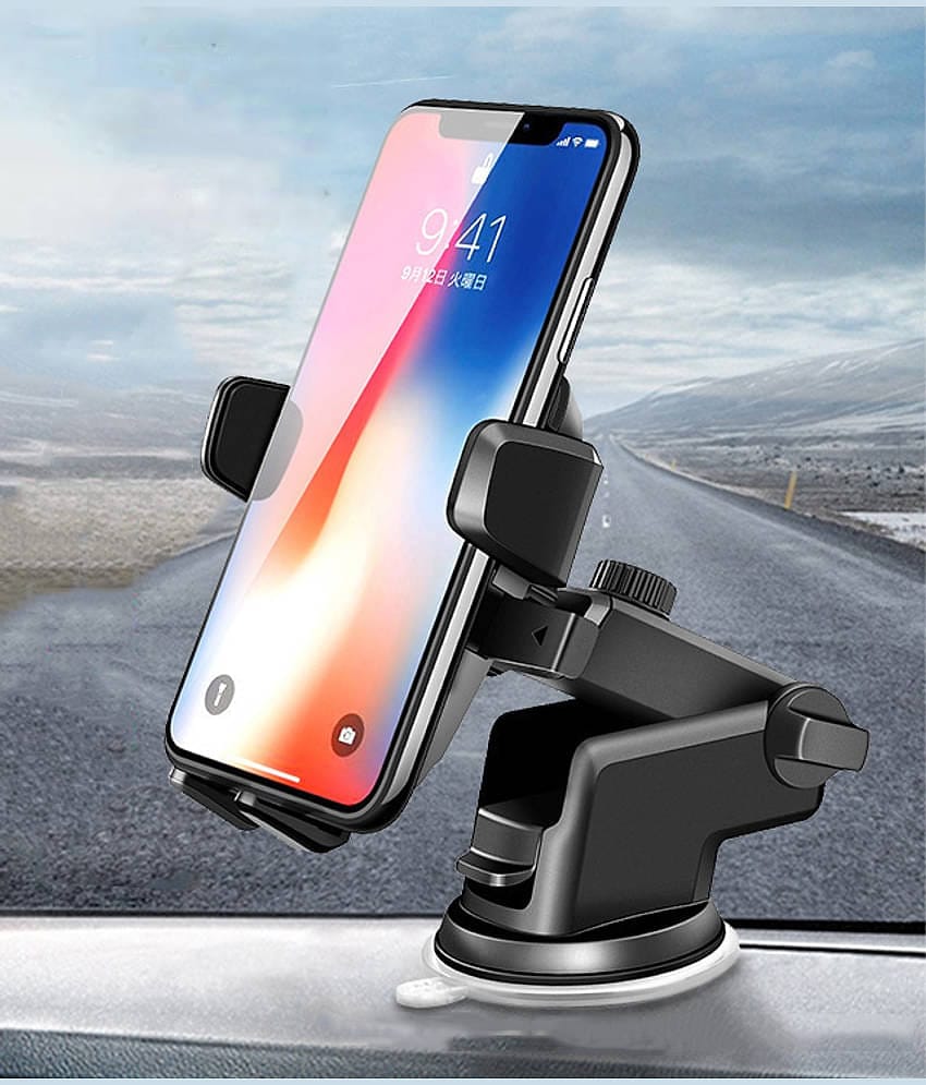 Flenzy Windshield Only Single Clamp Car Mobile Holder - Grey