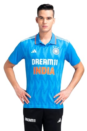 Adidas Official India Cricket ODI Fan Jersey: Show Your Team Spirit in Sustainable, Moisture-Wicking Comfort (Colour - BLUE, Size - XXL) by Total Sporting And Fitness Solutions Pvt Ltd
