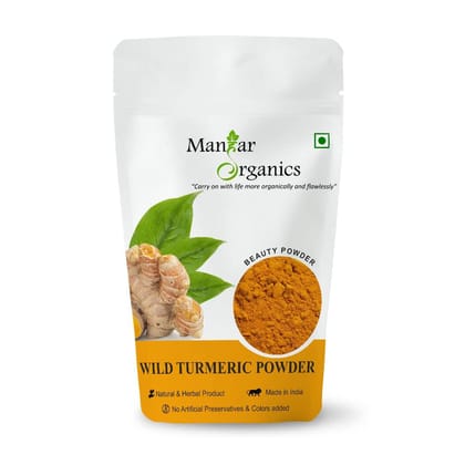 ManHar Organics Wild Turmeric Powder 100gm | Natural Kasturi Haldi for Glowing Skin & Acne | Ayurvedic Beauty Powder ManHar Organics Wild Turmeric Powder 100gm | Natural Kasturi Haldi for Glowing Skin & Acne | Ayurvedic Beauty Powder