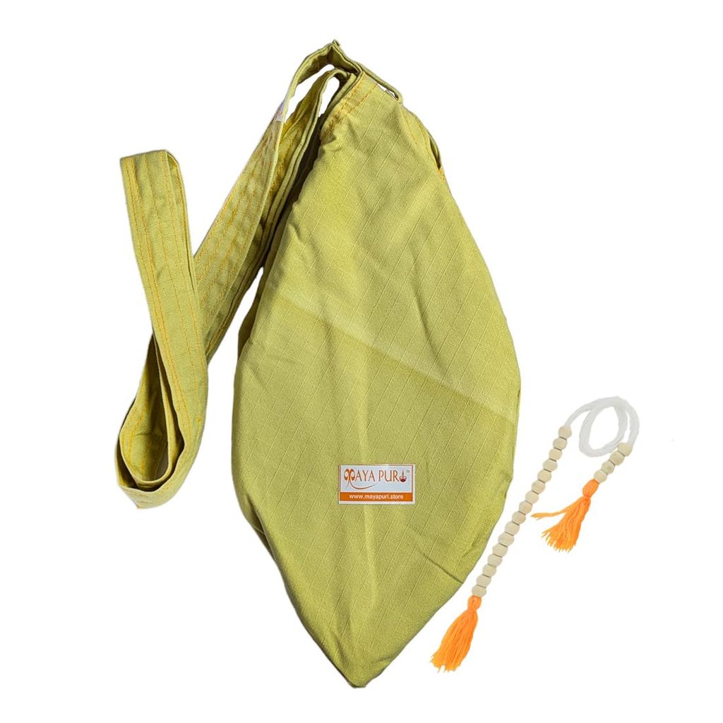 MAYAPURI Pure Cotton Japa Bag, Bead Bag, Gomukhi Japa Mala Bag or Cotton Chanting Bag with Zip Pocket and Sakshi Mala Counter (Avocado Green) - Pooja Needs | Buy online on ZillyBuy