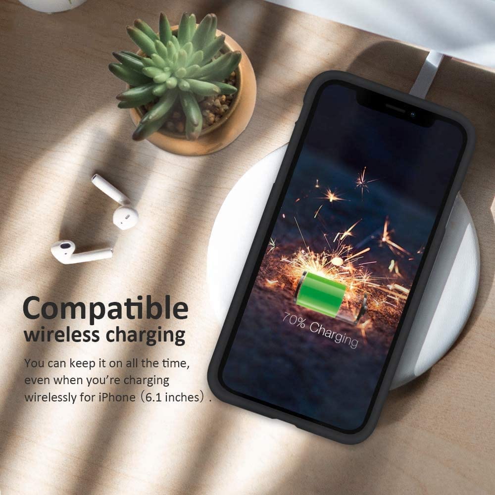 LIRAMARK Liquid Silicone Soft Back Cover Case for Apple iPhone 11