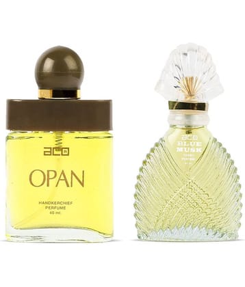 Aco Set of 2 Perfume, Blue Musk & Opan For Men, 40ml Each