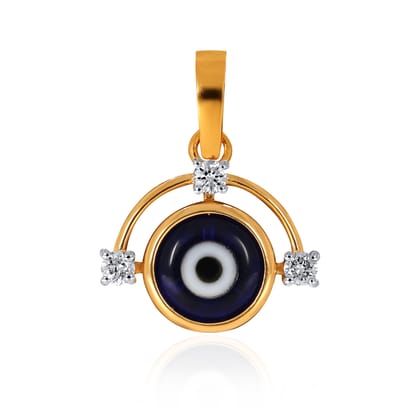 Senco Gold 14K Yellow Gold Kids Diamond Pendant (1 gram / 0.08 Ct / HI-SI / 14K Yellow Gold)