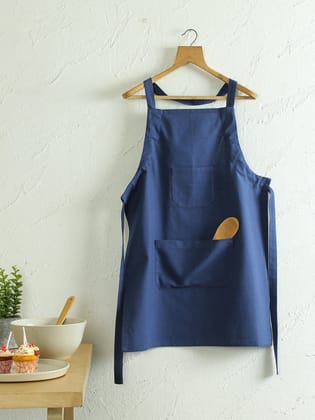 Kitchen Master 1 Apron - (Blue)-60x80 cm / Blue / 100% Cotton